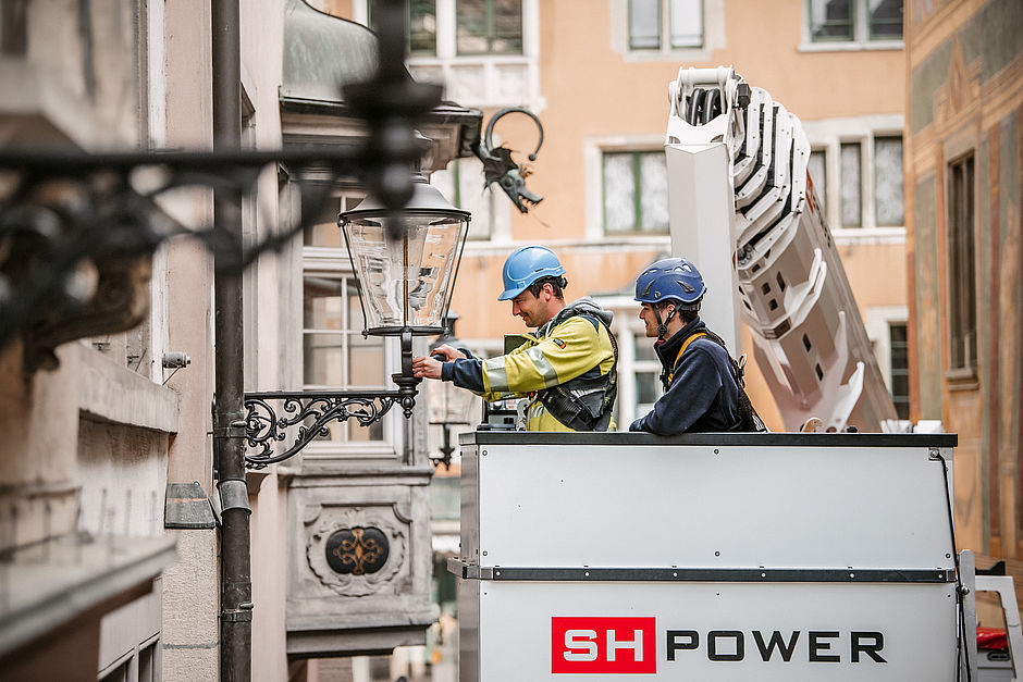 Öffentliche Beleuchtung in der Stadt Schaffhausen