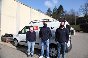 Das dreiköpfige Team der Siedlungsentwässerung bei SH&nbsp;POWER