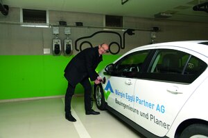 E-Ladestation im Parkhaus Bahnhof Schaffhausen