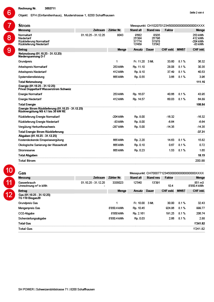 Rechnungsdetails